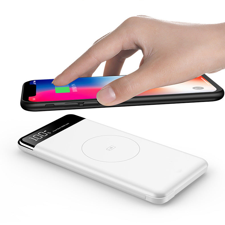 Ultra-Slim 10000mAh Wireless Power Bank with Display