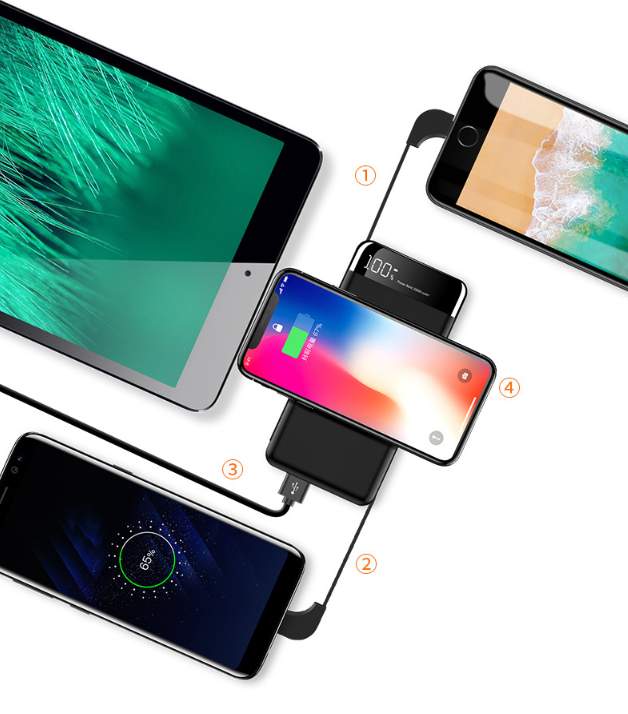 Ultra-Slim 10000mAh Wireless Power Bank with Display