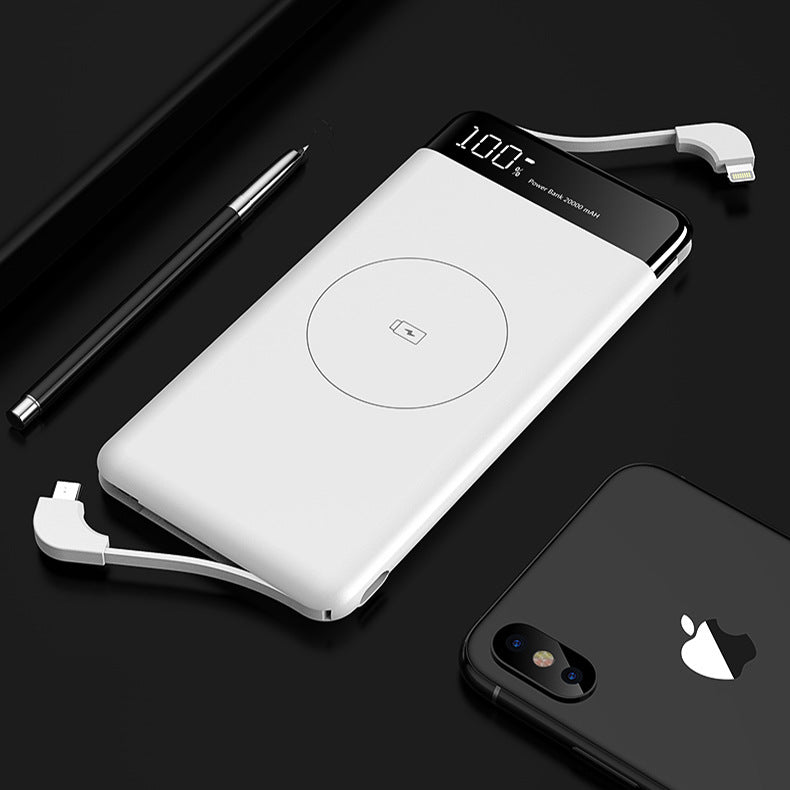 Ultra-Slim 10000mAh Wireless Power Bank with Display