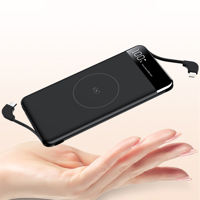 Ultra-Slim 10000mAh Wireless Power Bank with Display
