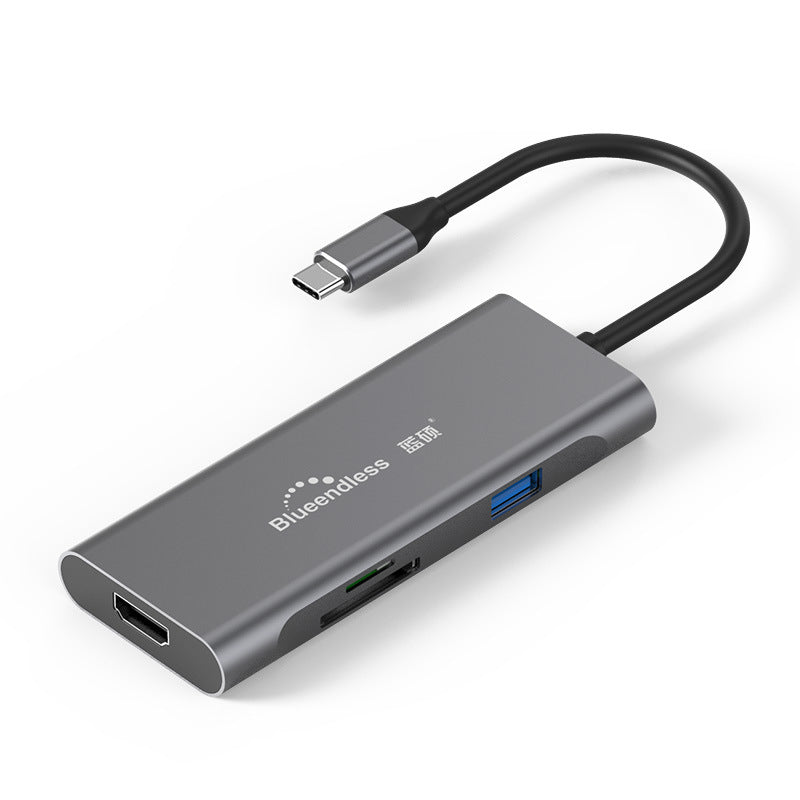 Multifunctional Type-C Hub with HDMI and 7 Ports